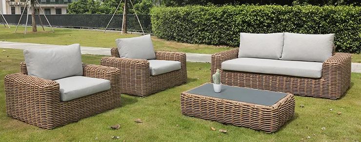 PE Wicker Sofa Set