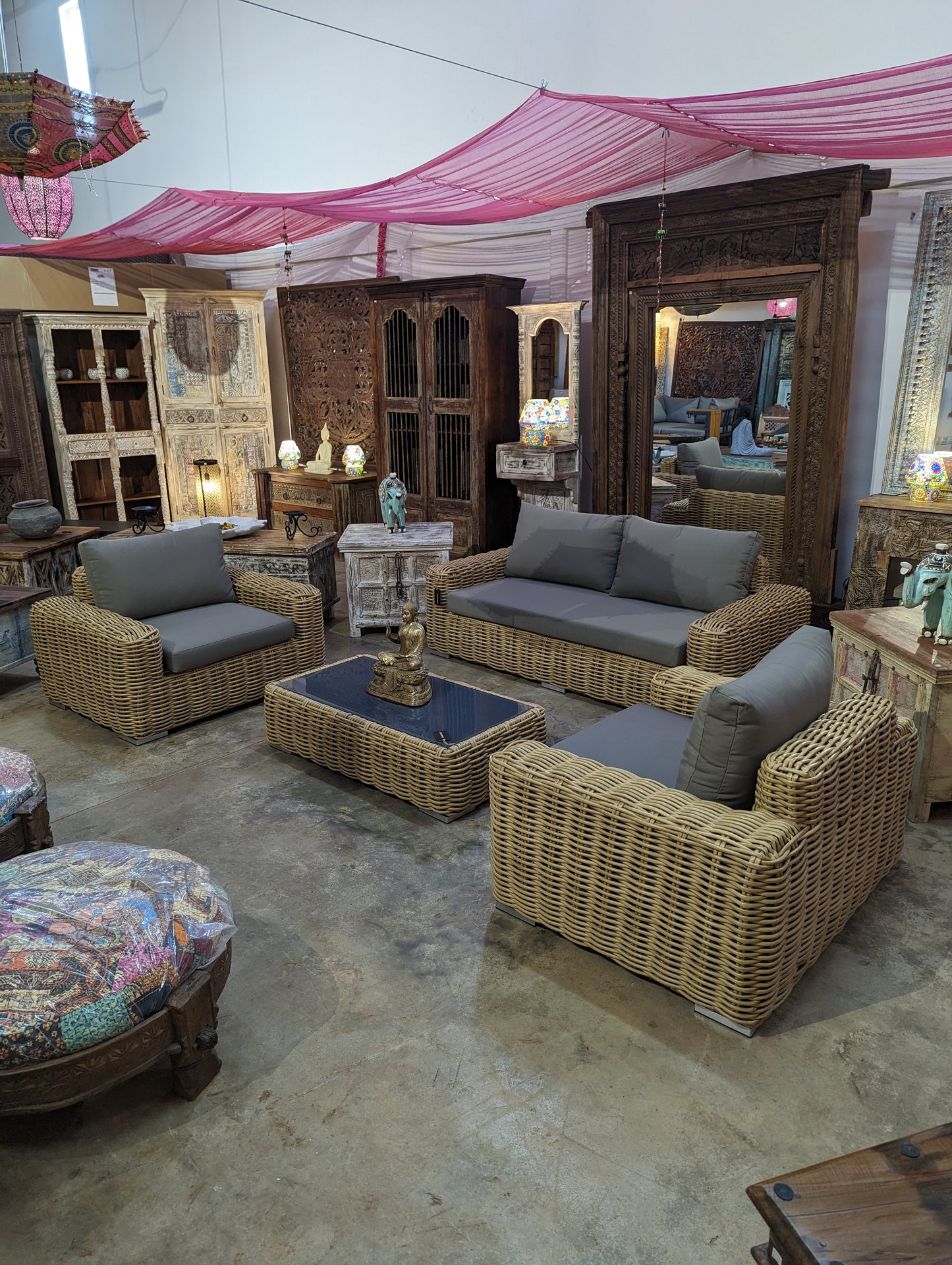 PE Wicker Sofa Set